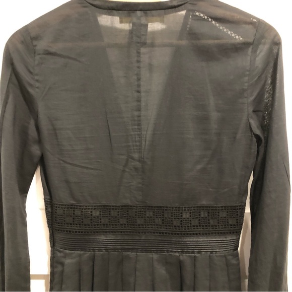 Catherine Malandrino black mid calf long dress. Size 0. Made in China.100 cotton - Picture 3 of 11